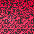 Red Black Floral Viscose Elastane Fabric