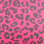 Wine Leopard Viscose Elastane Fabric