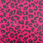 Wine Leopard Viscose Elastane Fabric