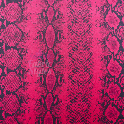 Wine Snake Viscose Elastane Fabric