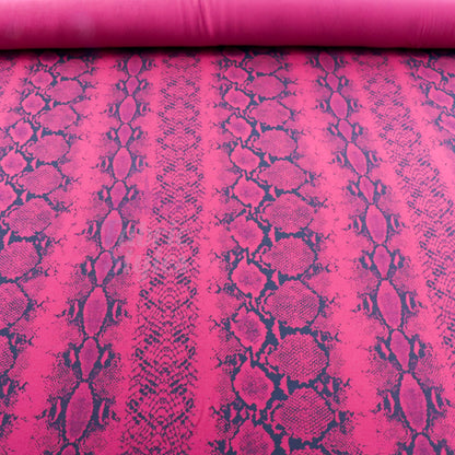 Wine Snake Viscose Elastane Fabric