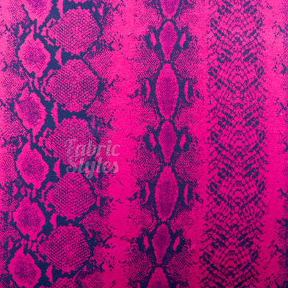 Wine Snake Viscose Elastane Fabric