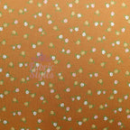 Mustard Ditsy Small Green Flowers Viscose Elastane Fabric