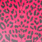 Red Leopard Viscose Elastane Fabric