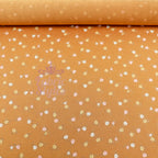 Mustard Ditsy Small Flowers Viscose Elastane Fabric