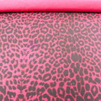 Red Leopard Viscose Elastane Fabric