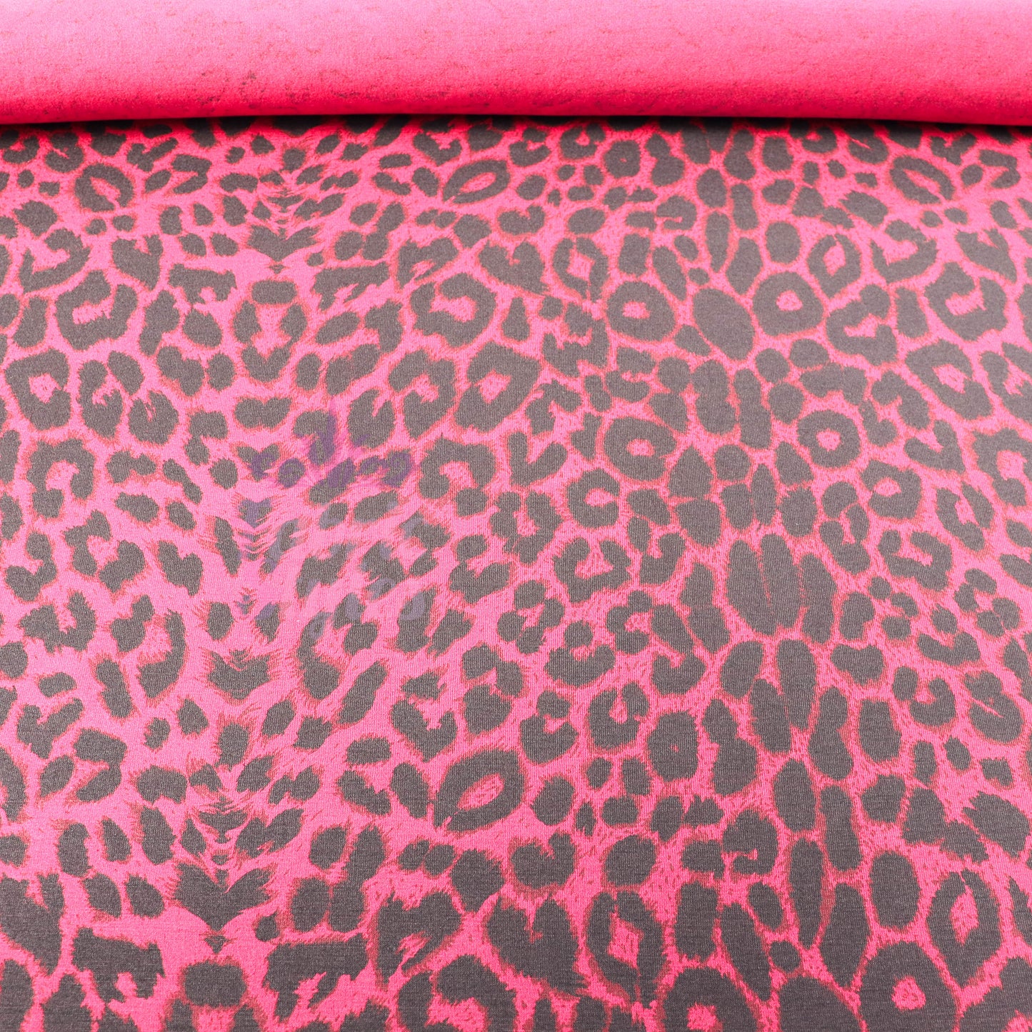 Red Leopard Viscose Elastane Fabric