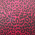 Red Leopard Viscose Elastane Fabric