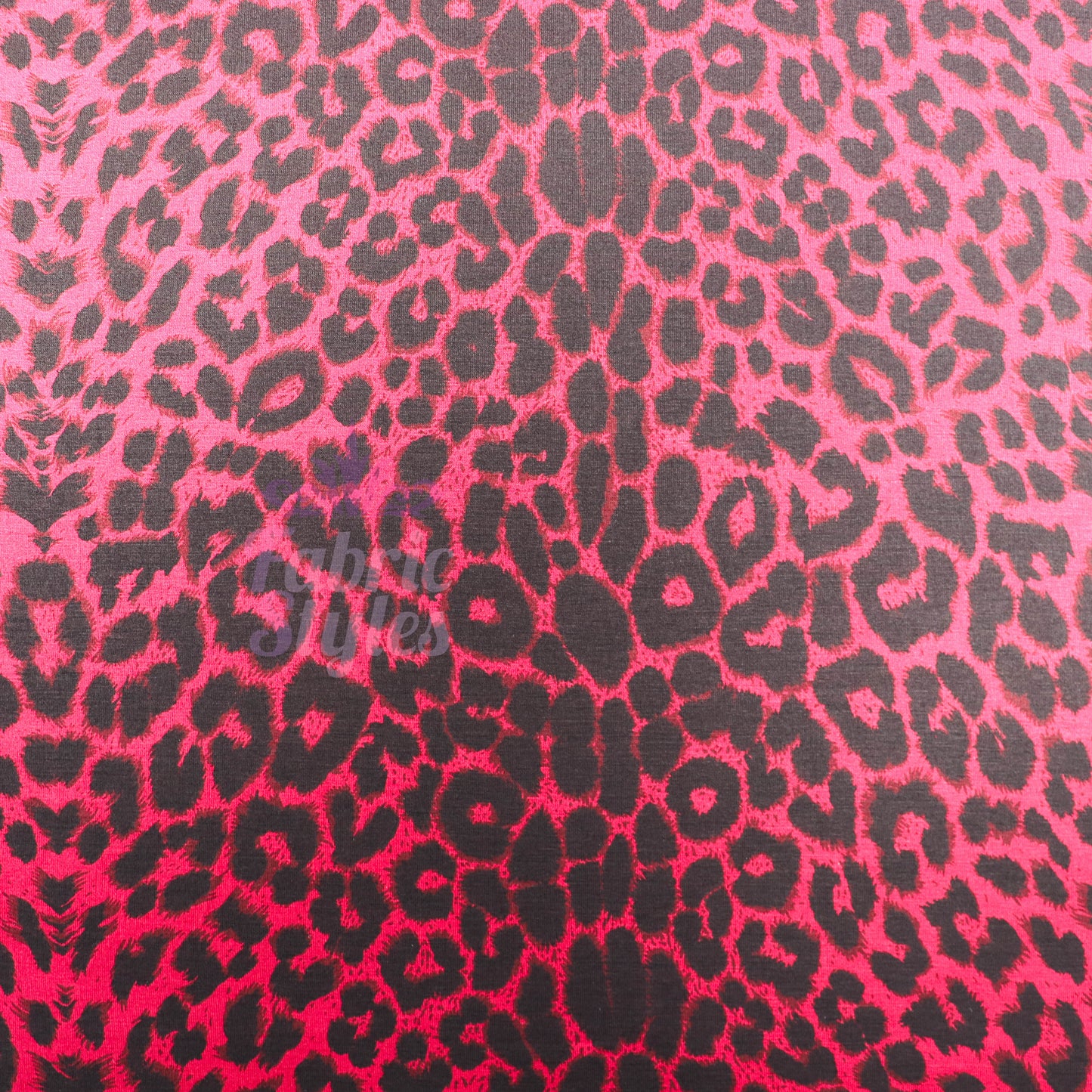 Red Leopard Viscose Elastane Fabric