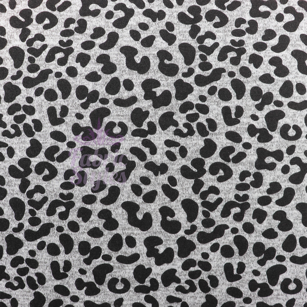Black Leopard Loungewear Fabric