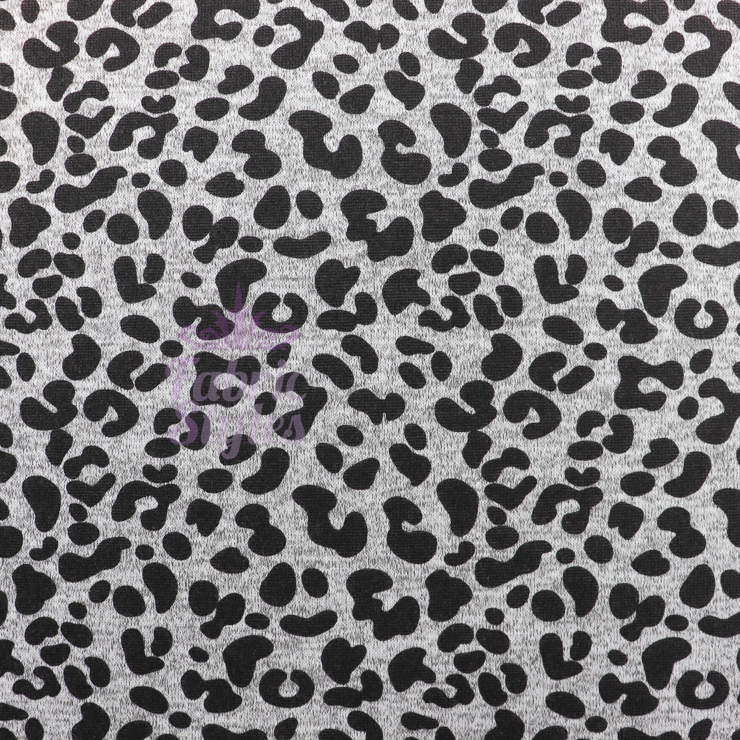 Black Leopard Loungewear Fabric