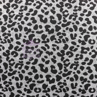 Black Leopard Loungewear Fabric