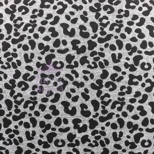 Black Leopard Loungewear Fabric