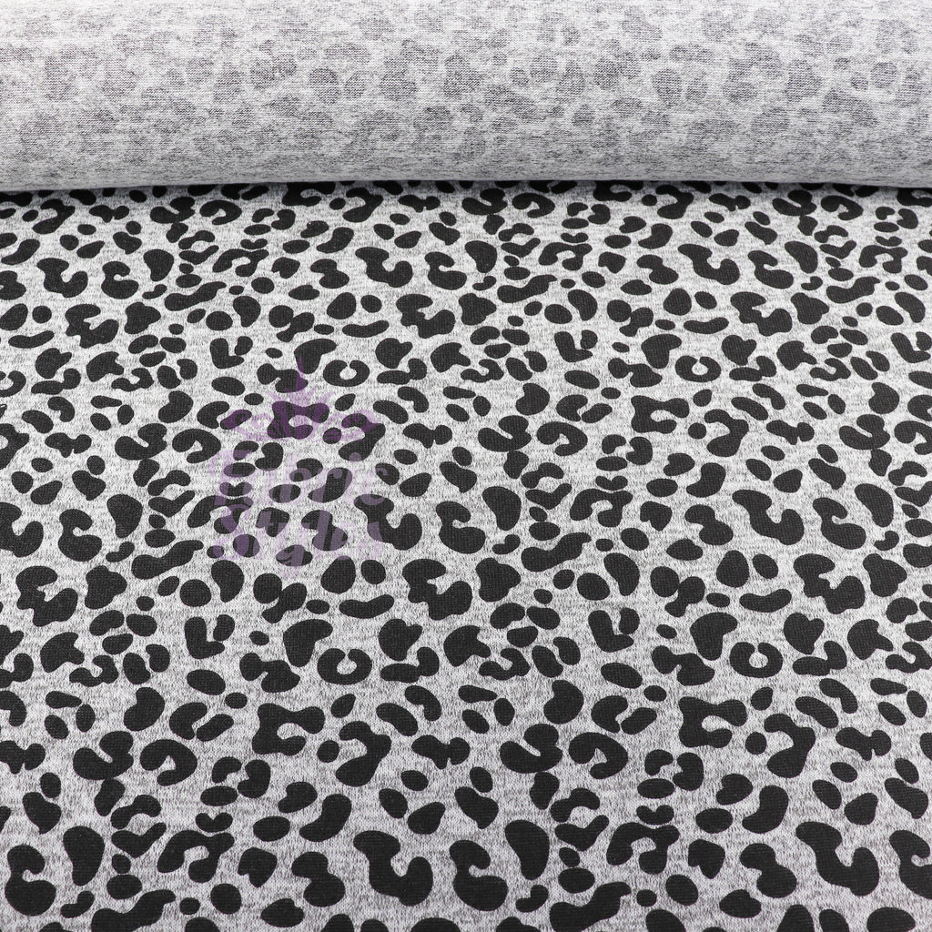 Black Leopard Loungewear Fabric