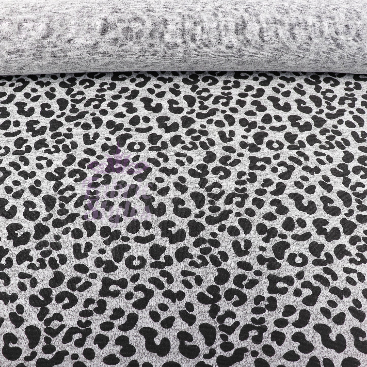 Black Leopard Loungewear Fabric