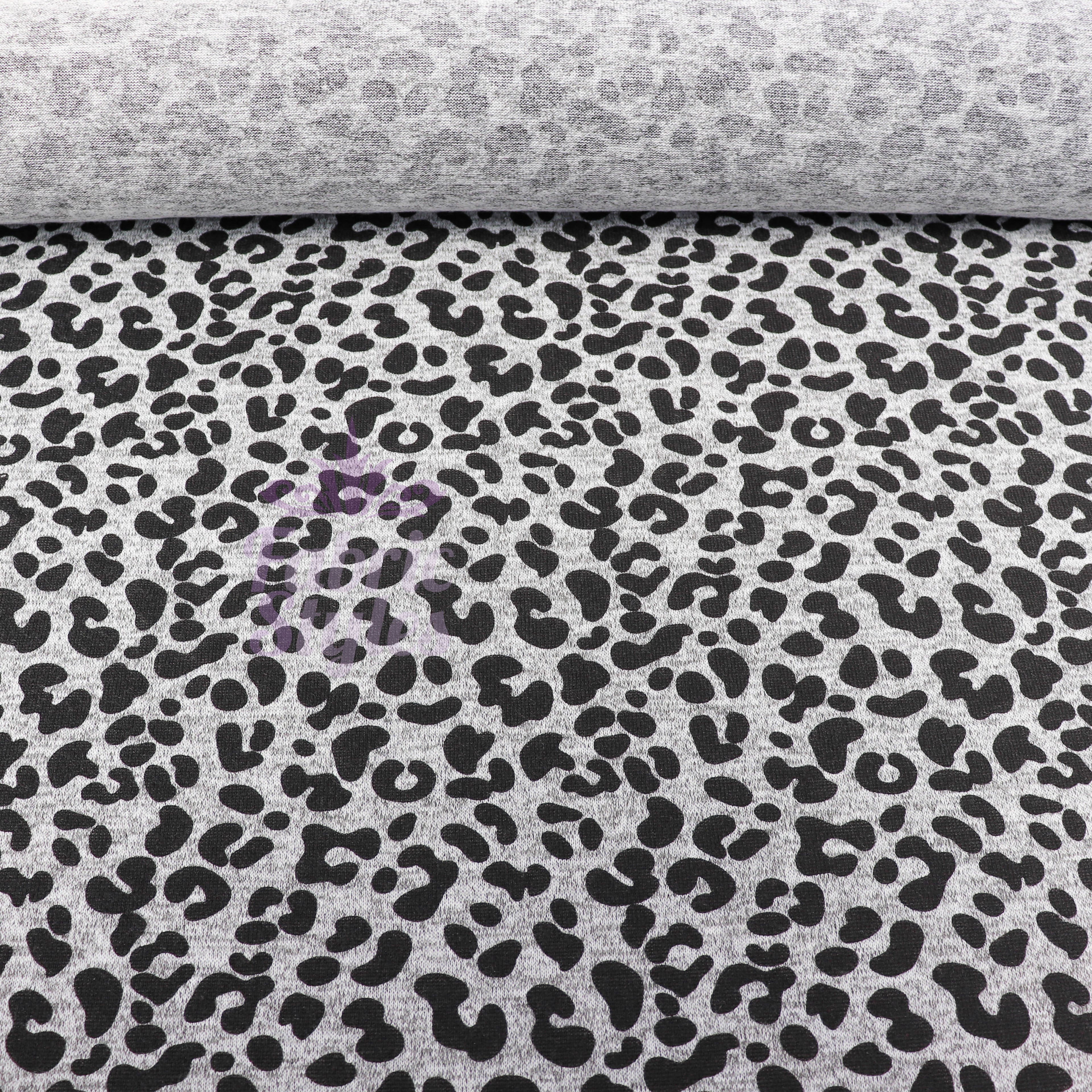 Black Leopard Loungewear Fabric