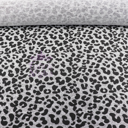 Black Leopard Loungewear Fabric