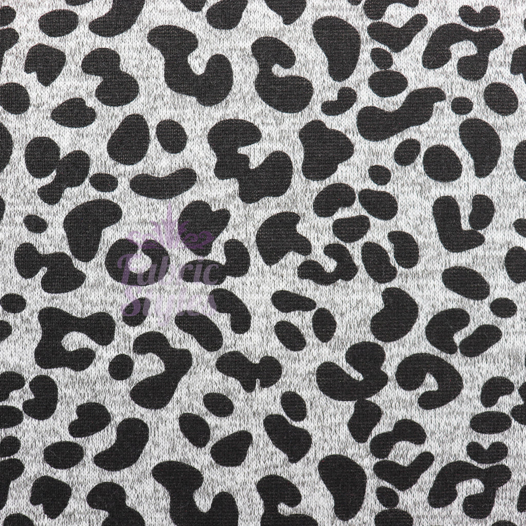 Black Leopard Loungewear Fabric