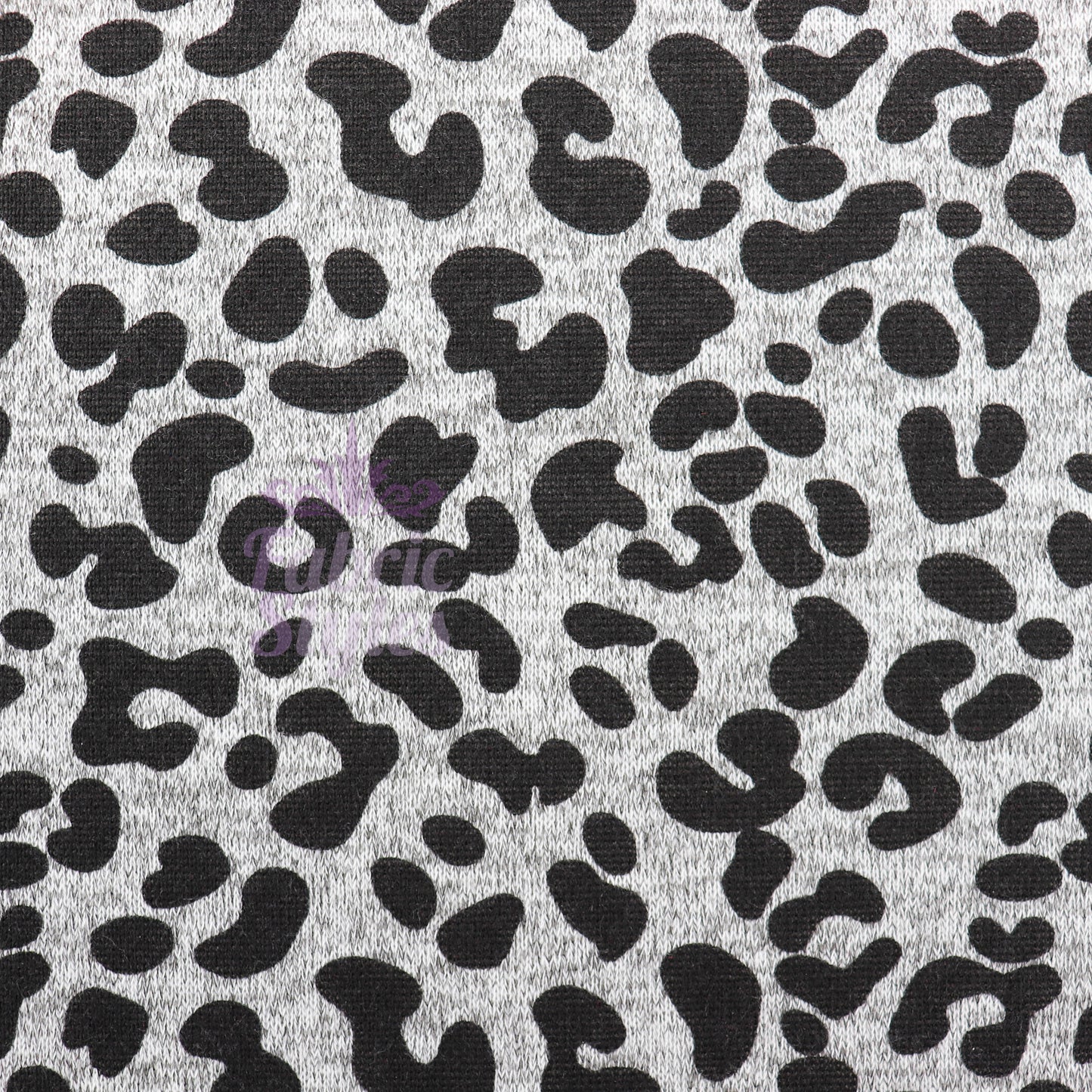Black Leopard Loungewear Fabric