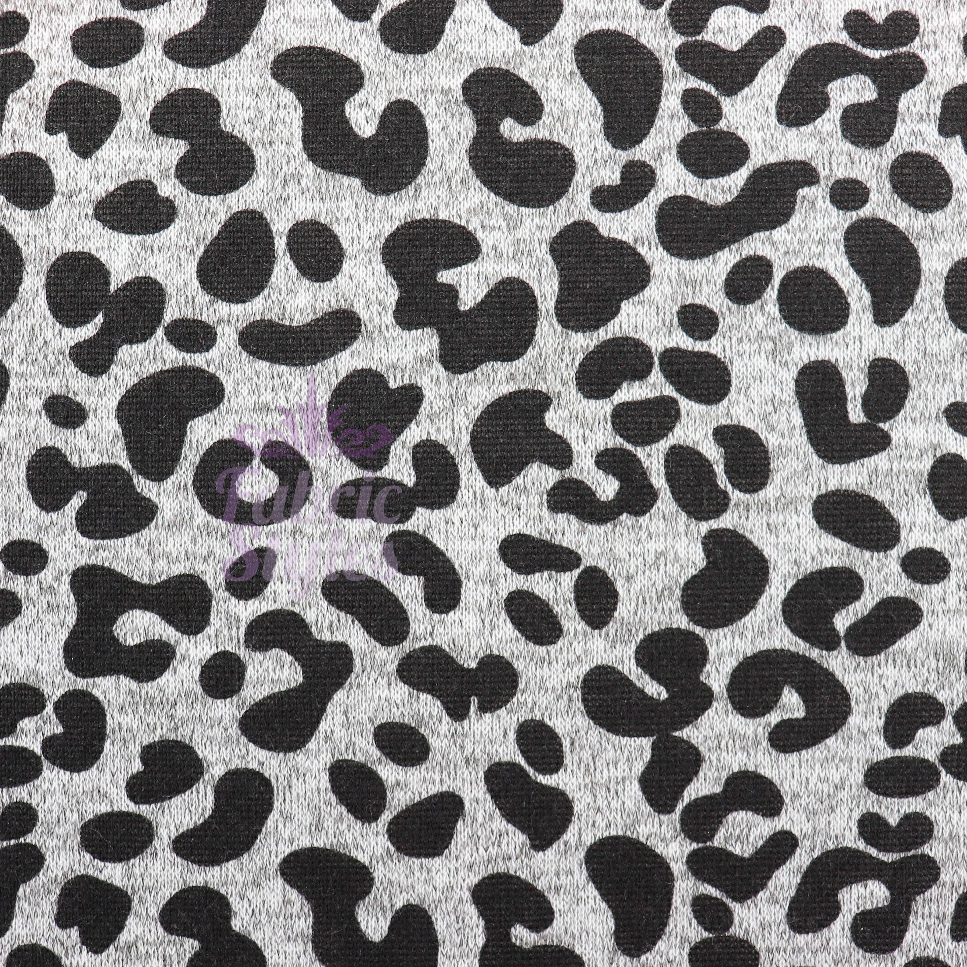 Black Leopard Loungewear Fabric