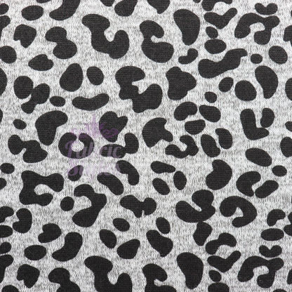 Black Leopard Loungewear Fabric