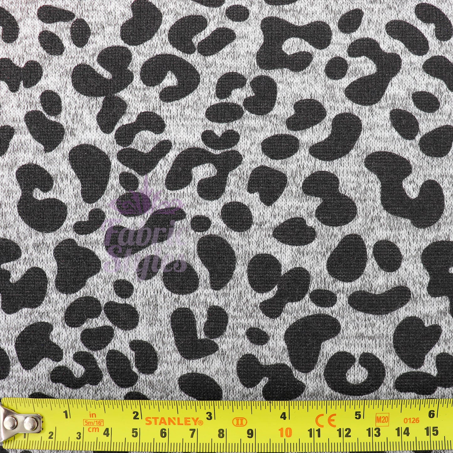 Black Leopard Loungewear Fabric