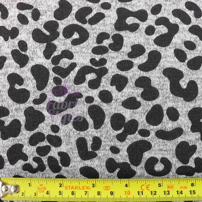 Black Leopard Loungewear Fabric