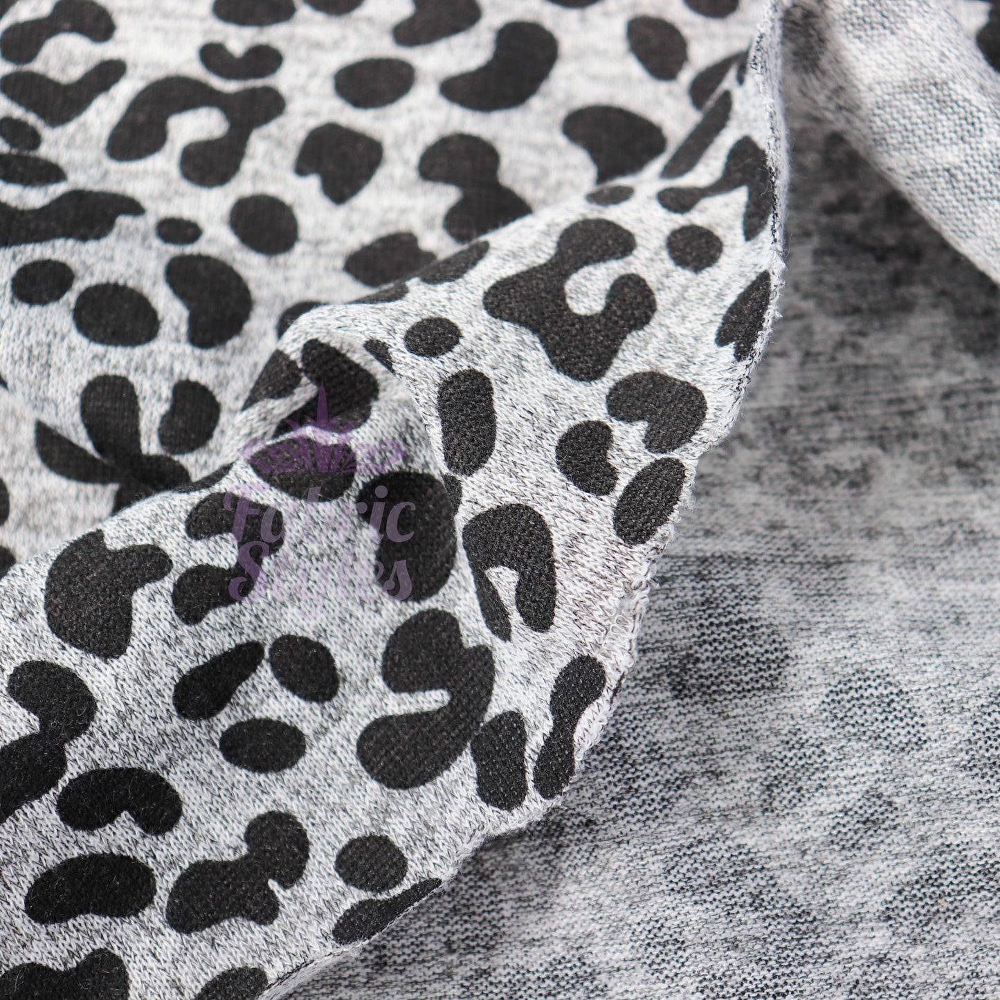 Black Leopard Loungewear Fabric