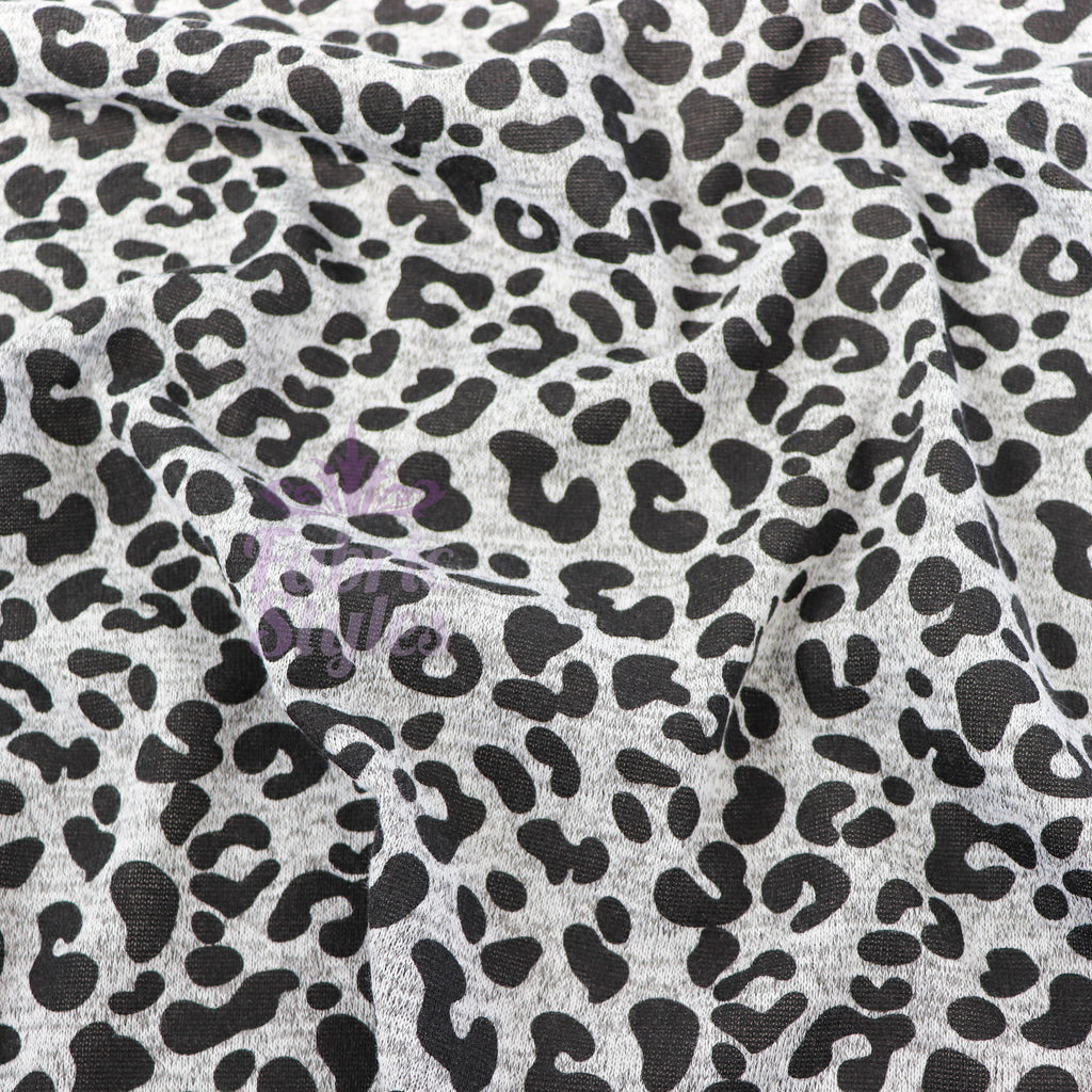 Black Leopard Loungewear Fabric