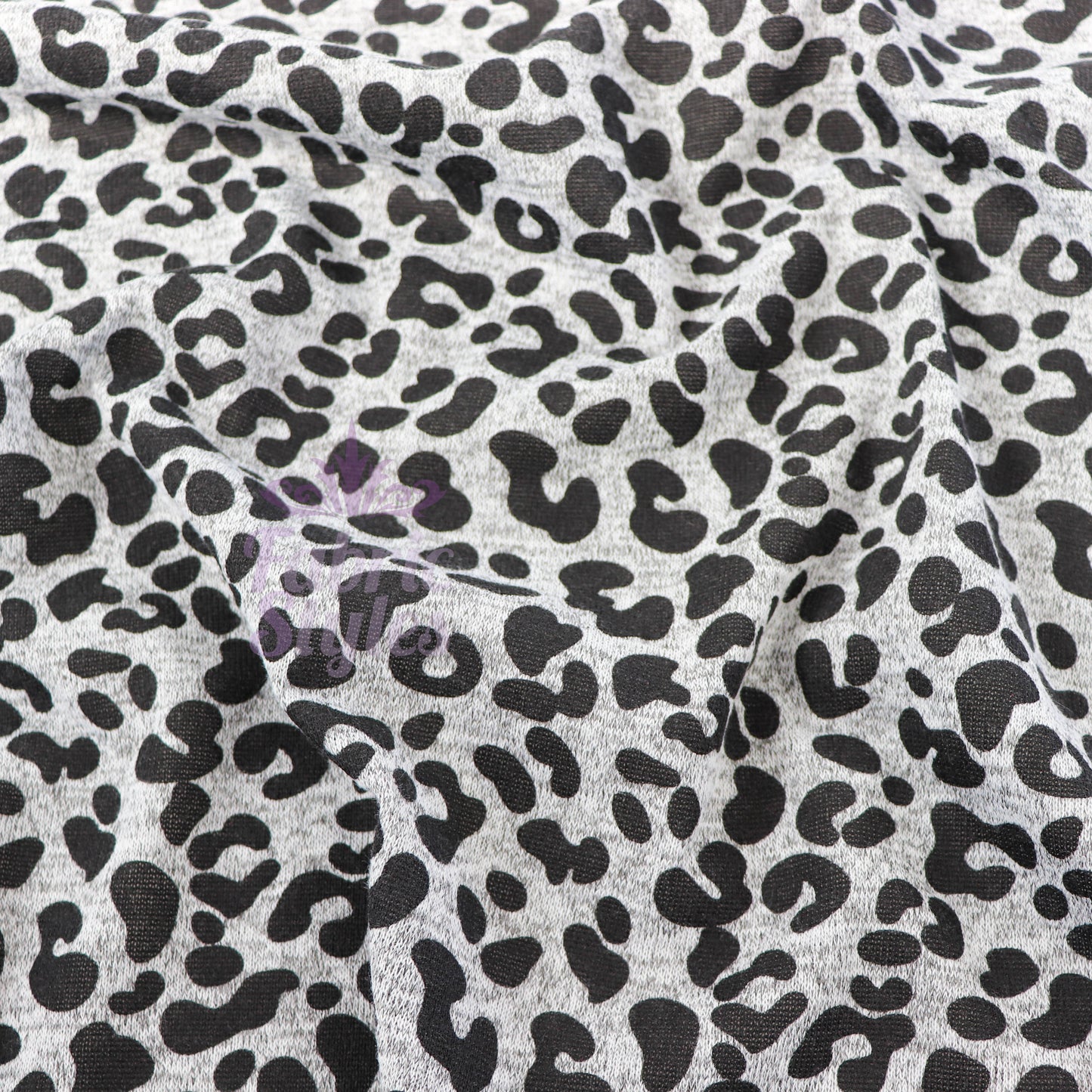 Black Leopard Loungewear Fabric