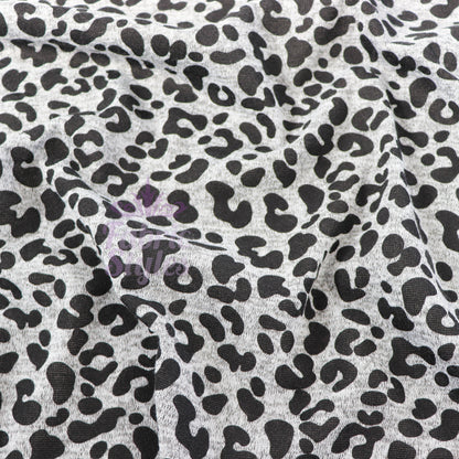 Black Leopard Loungewear Fabric