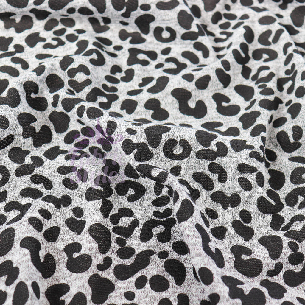 Black Leopard Loungewear Fabric