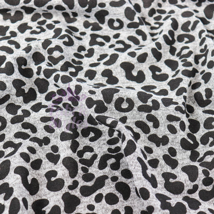 Black Leopard Loungewear Fabric
