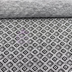 Geometric Squares Grey Loungewear Fabric