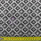 Geometric Squares Grey Loungewear Fabric