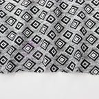 Geometric Squares Grey Loungewear Fabric
