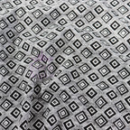 Geometric Squares Grey Loungewear Fabric