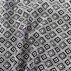 Geometric Squares Grey Loungewear Fabric