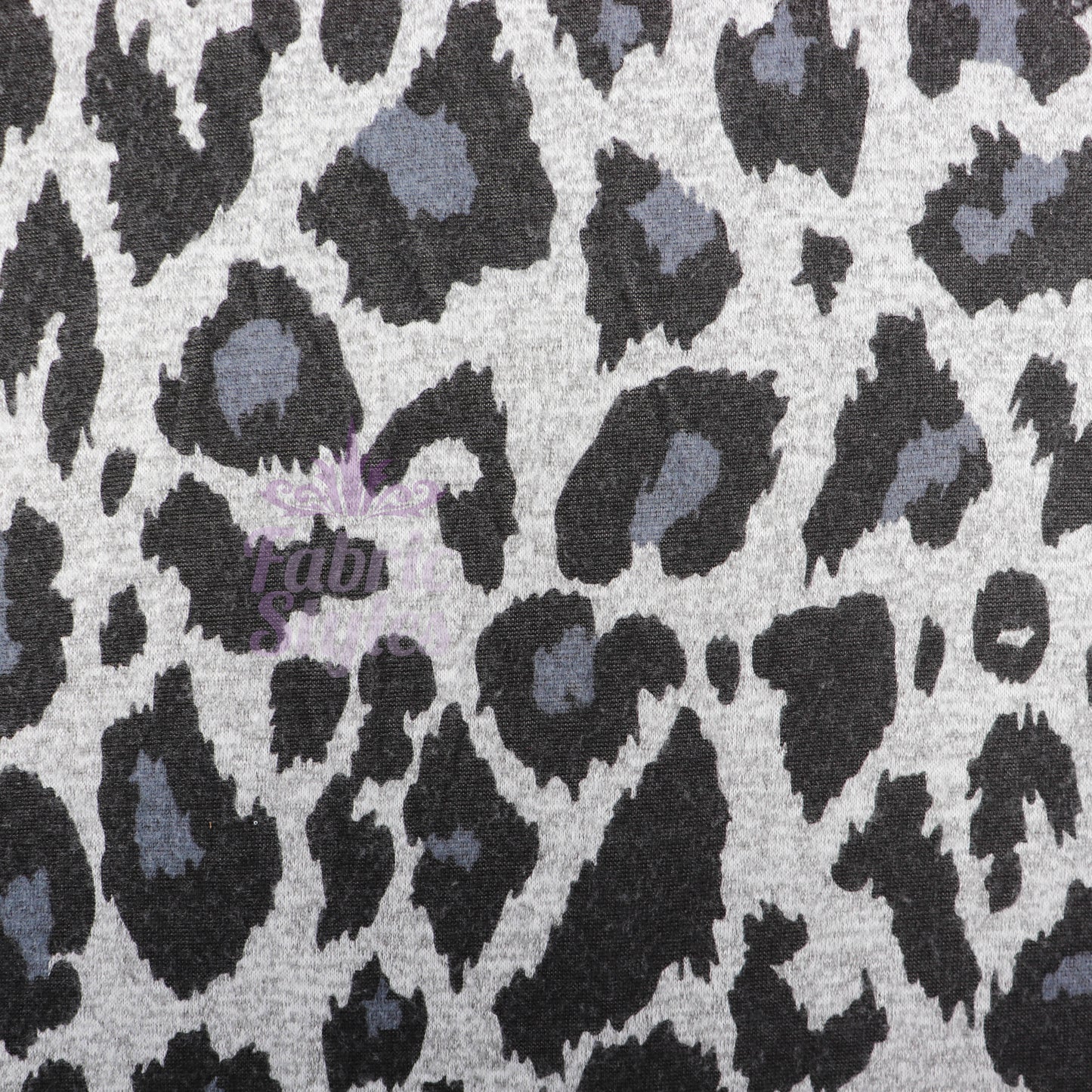 Grey Leopard Animal Loungewear Fabric