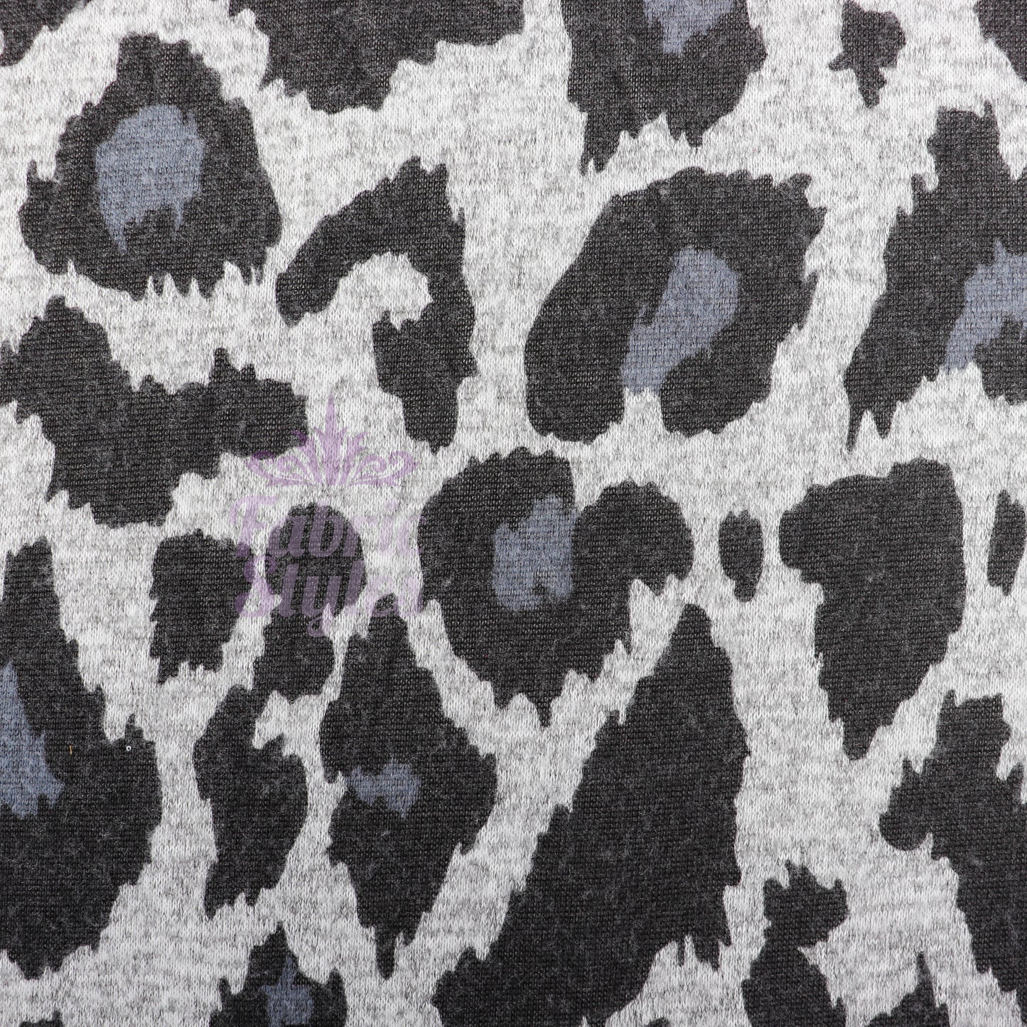 Grey Leopard Animal Loungewear Fabric