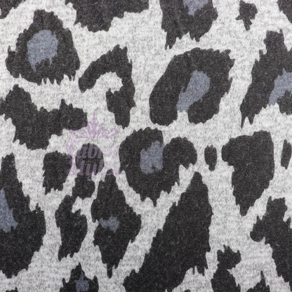 Grey Leopard Animal Loungewear Fabric