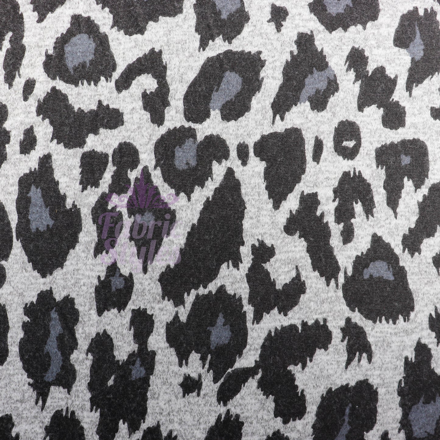 Grey Leopard Animal Loungewear Fabric