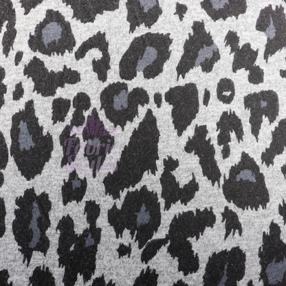 Grey Leopard Animal Loungewear Fabric