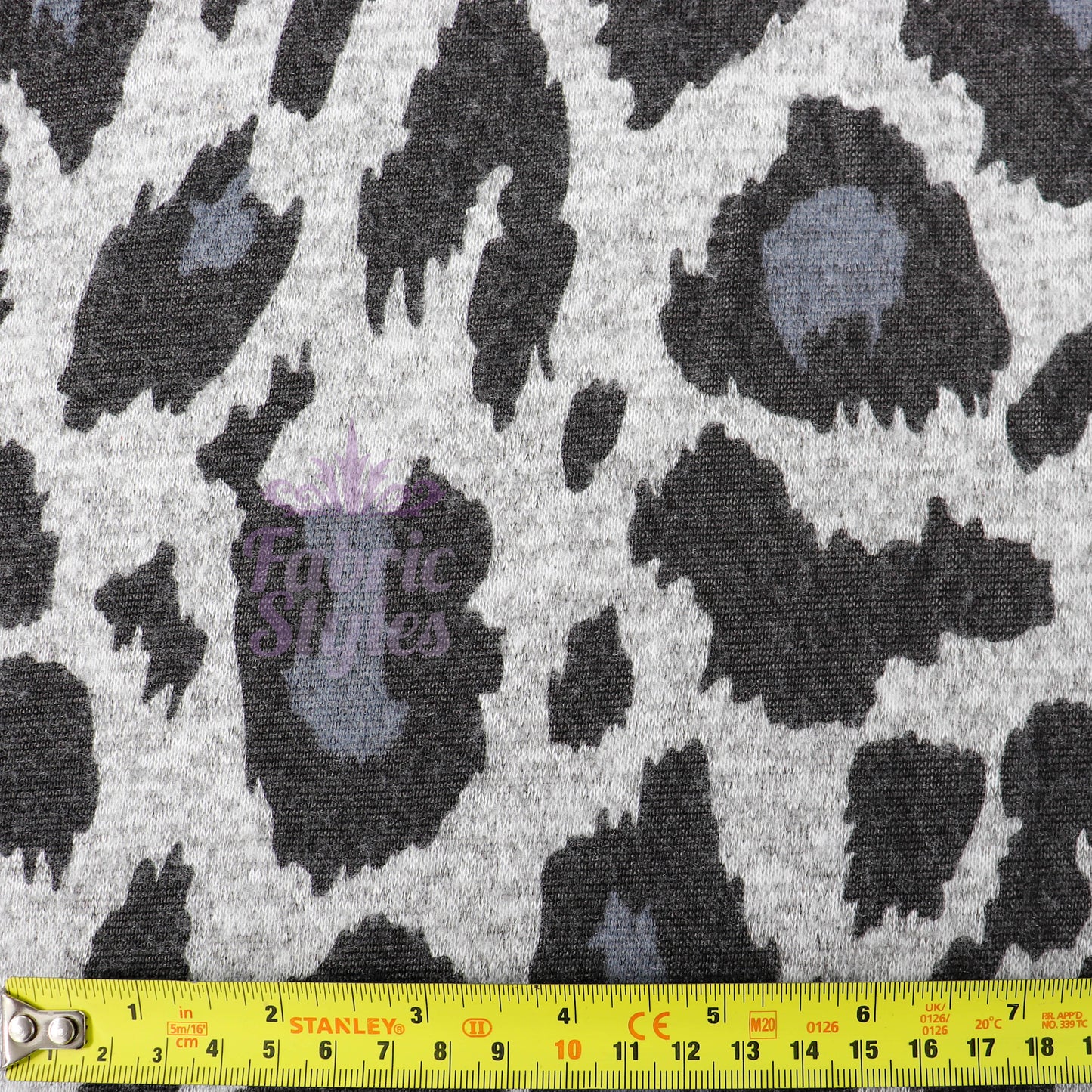 Grey Leopard Animal Loungewear Fabric