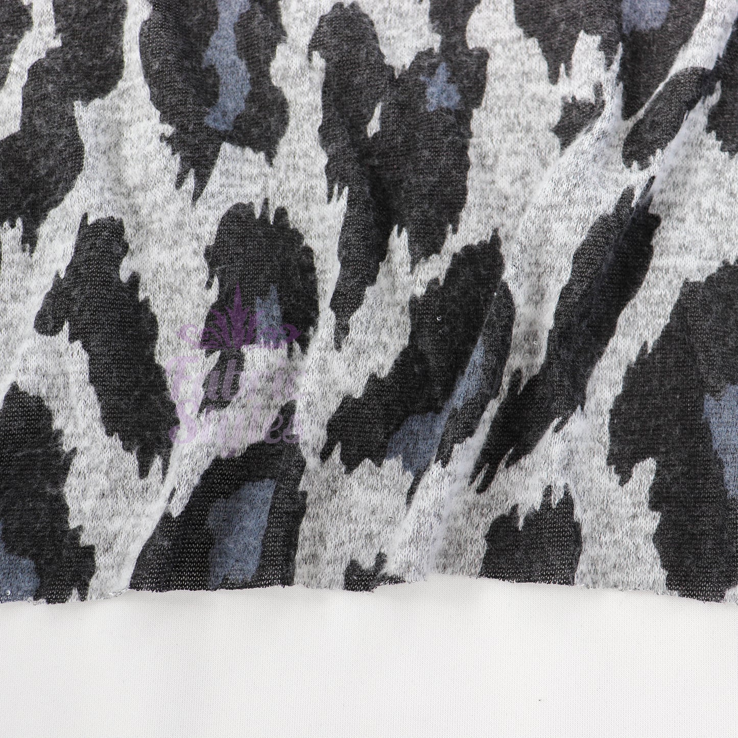 Grey Leopard Animal Loungewear Fabric