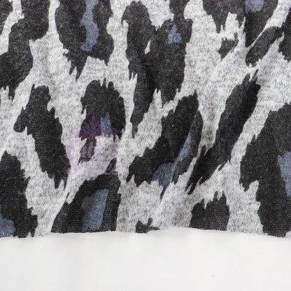 Grey Leopard Animal Loungewear Fabric