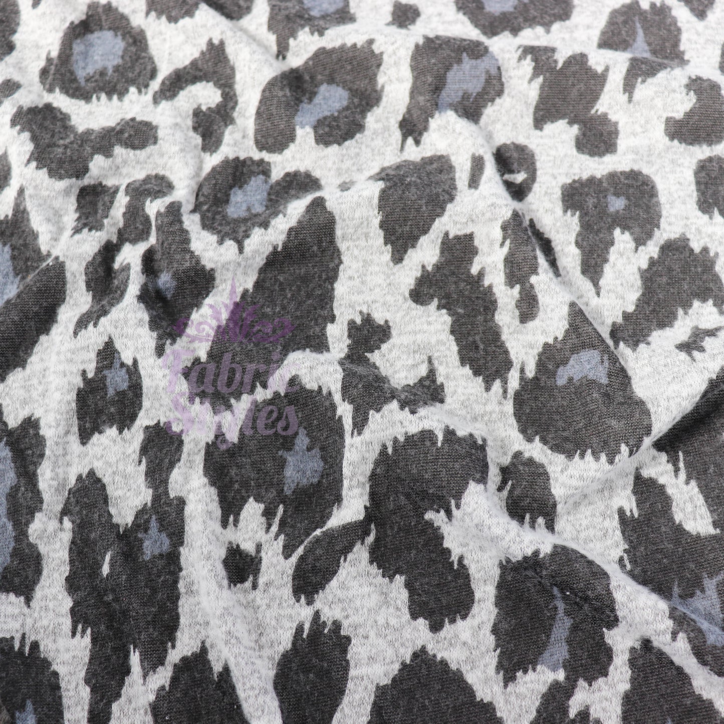 Grey Leopard Animal Loungewear Fabric
