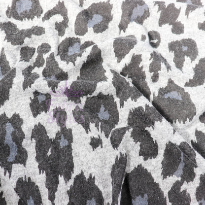 Grey Leopard Animal Loungewear Fabric