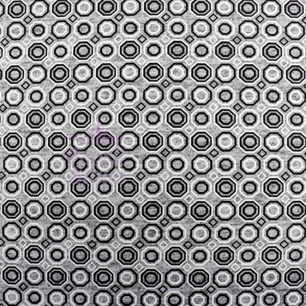 Grey Diamond Geometric Loungewear Fabric
