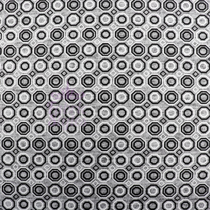 Grey Diamond Geometric Loungewear Fabric